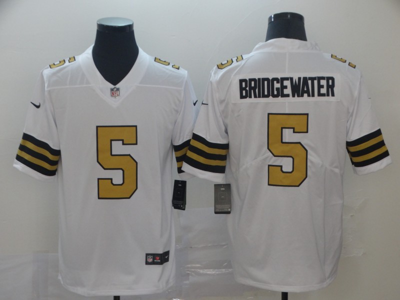 Men's New Orleans Saints Teddy Bridgewater #5 White Jersey